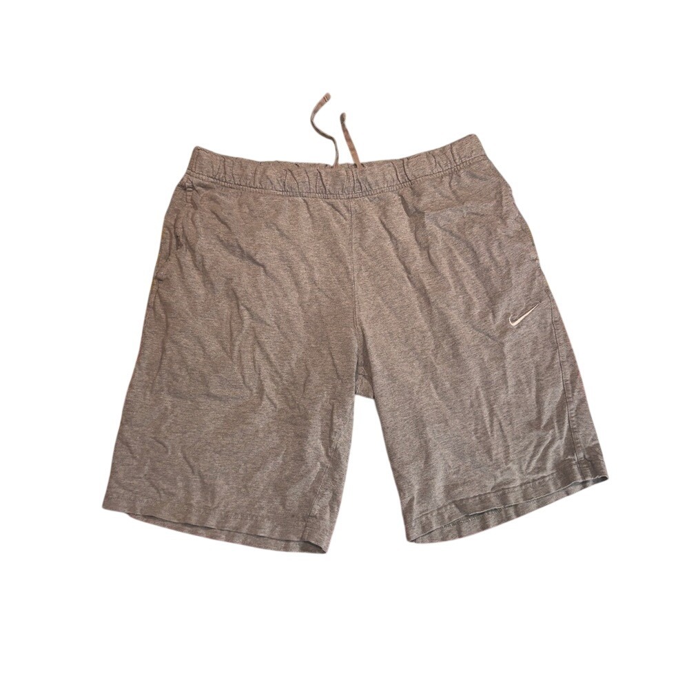 Nike Mens Light Gray Heather Sweat Shorts XL Drawstring Athletic Jersey Knit